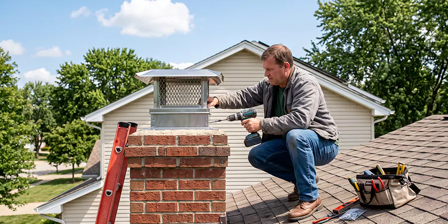 Chimney Top Cover Installation Kyle