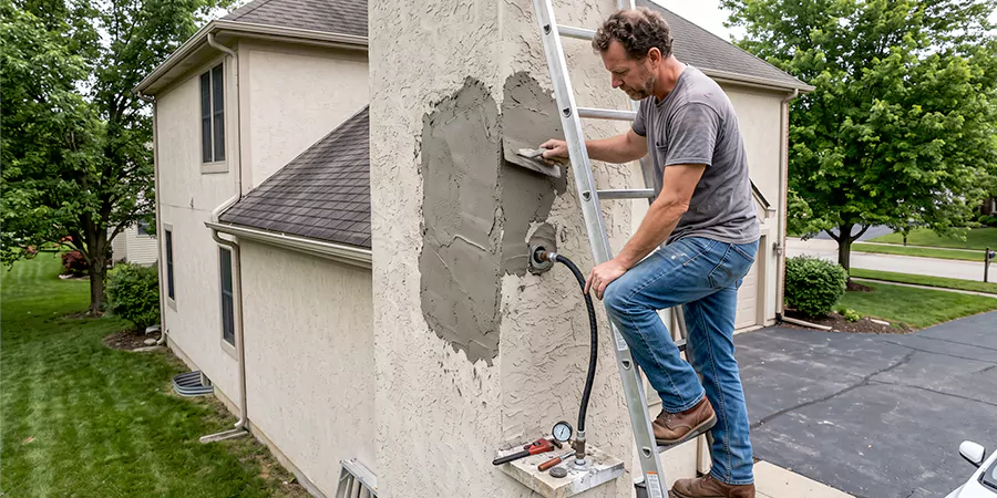 Gas and Stucco Chimney Repair Kyle