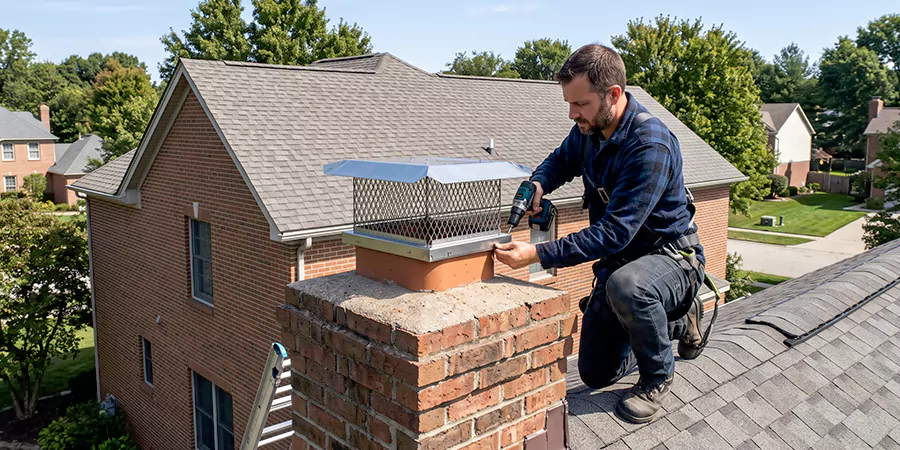 Masonry Chimney Spark Arrestor Installation Kyle