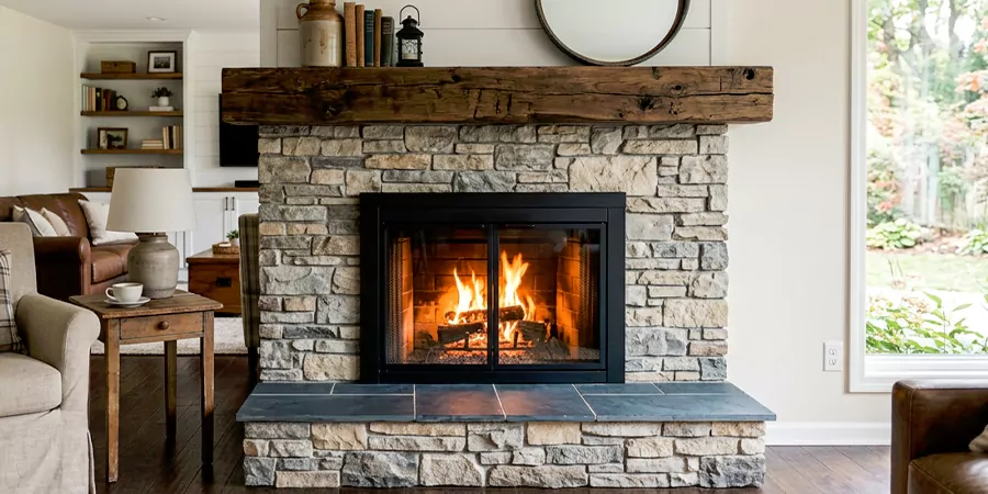 Modern and Farmhouse Fireplace Makeover Kyle