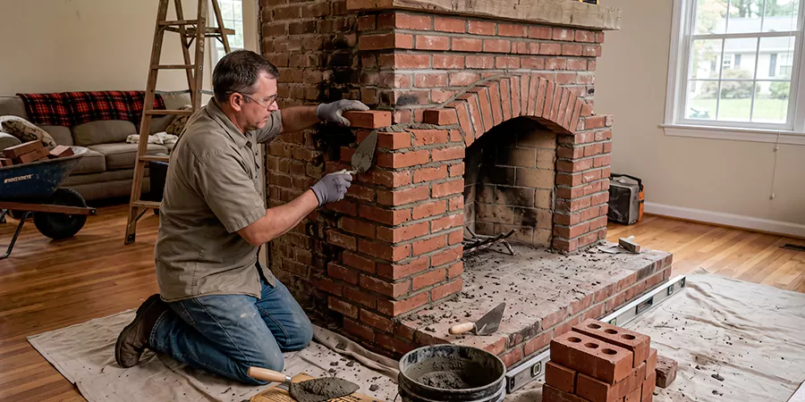 Rebuild Stone Fireplace Kyle