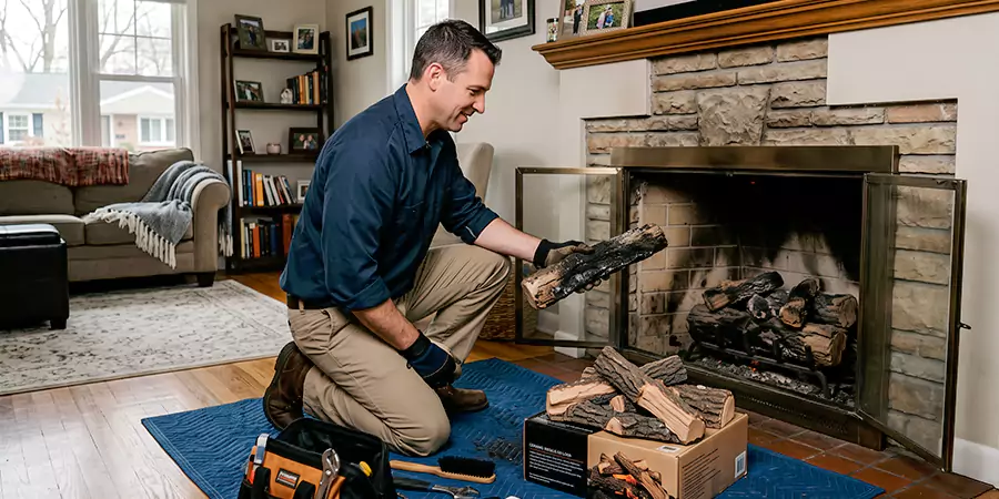 Replacing Gas Fireplace Logs Kyle